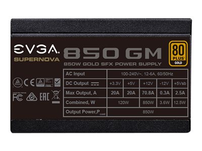 123-GM-0850-X1 EVGA Power Supply 850 Watt
